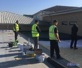 Commercial RubberCover flat roofs in Swansea