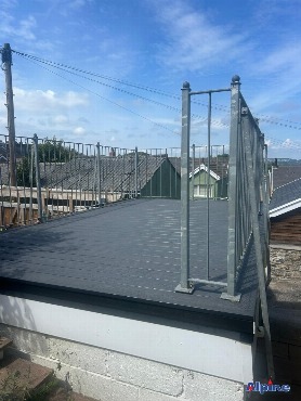 Flat Roof balcony with composite decking