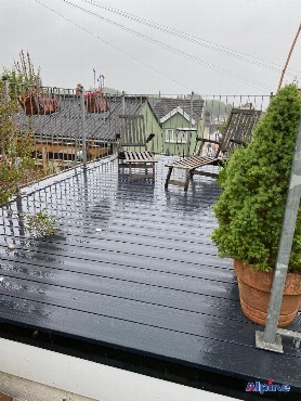 Flat Roof balcony with composite decking